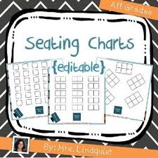 Seating Charts Editable Back To School Seating Chart