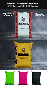 Cement Or Flour Mockup Cement Mockup Mockup Design
