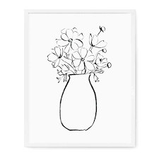 How to publish multiple drawings to pdf files in autocad and verticals. Floral Line Drawings Cosmos Print