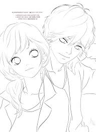 Lineart Ao Haru Ride By Kuronekoyuuki Ao Haru Ride Anime Lineart Ride Drawing