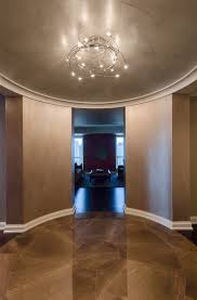 A double row of scallops adds layers of texture while the frosted tempered glass diffuser softens the light. Flush Mount Entry Lights Ideas Photos Houzz