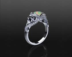 4,929 results for black gold opal ring. St Noir 1 65ct Opal Gold Skull Engagement Ring
