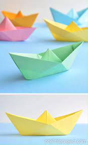 For Kids How To Make A Paper Boat Origami Boat Tutorial Origami Crafts Paper Boat Origami Origami Easy