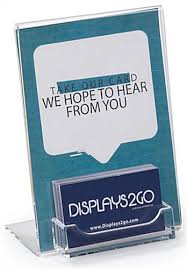 A desktop business card stand is an essential tool for keeping contact information easily accessible to guests & customers. Business Card Stand With 5 X 7 Acrylic Sign Holder