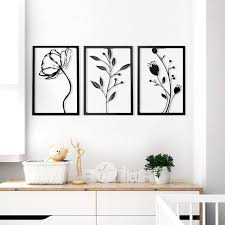 3 Flower Metal Wall Decor Set Metal Wall Art Set Flower Wall Etsy In 2021 Floral Metal Wall Art Metal Wall Decor Metal Wall Art