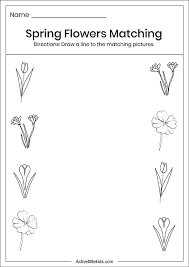 Content filed under the preschool matching worksheets category. Spring Matching Worksheets For Preschool Active Little Kids