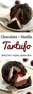 Chocolate And Vanilla Tartufo Recipe The Pretty Bee Recipe Tartufo Recipe Desserts Vegan Sweets
