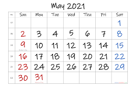 Free, easy to print pdf version of 2021 calendar in various formats. Free May 2021 Monthly Calendar Template Word Template No If21m41