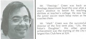 Happy 80th Birthday to Mr. Green, former math teacher at St. Jerome's High