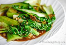 Bok Choy With Garlic And Oyster Sauce Panlasang Pinoy Recipe Food Recipes Oyster Sauce