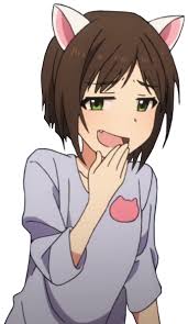 Animal Ears Laugh Hand On Face Anime Animal Ears Hands On Face