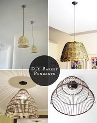 Getting a paper pendant lamp today is a piece of cake (they're available just about everywhere), but making one is also within everyone's capacities. Basket Case Woven Pendants At Home In Love Diy Pendant Light Diy Light Fixtures Basket Lighting