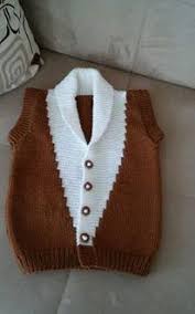 Iki Renkli Orgu Erkek Cocuk Yelek In 2020 Ladies Cardigan Knitting Patterns Baby Boy Knitting Knit Baby Sweaters