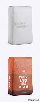 Cement Paper Bag Mockup Halfside View Bag Mockup Photoshop Icons Paper Mockup
