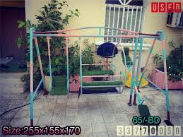 For Sale Swing Garden Size 255x155x170 Steel Excellent Condition Price 65 Bd للبيع أرجوحة حديقة حديد بحالة ممتازة ال Home Appliances Box Fan Decor
