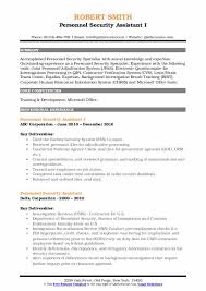 Personnel Security Assistant Resume Samples Qwikresume