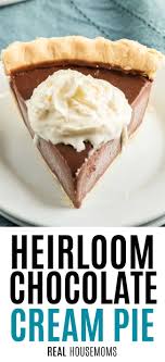 Heirloom Chocolate Cream Pie Recipe Real Housemoms