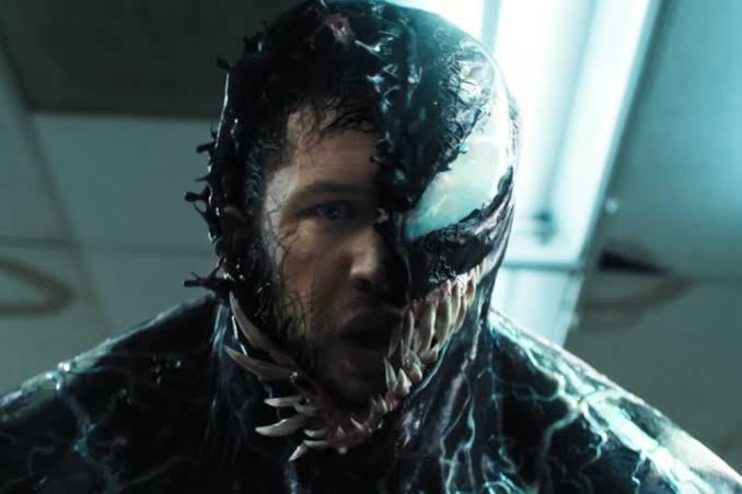 Venom' is almost exactly half a good movie