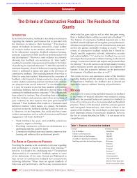 For example, if a government introduced new tax legislation, does the tax consulting company. Pdf The Criteria Of Constructive Feedback The Feedback That Counts