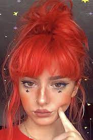Chic Orange Short Wavy Costume Wig Myslady Aesthetic Hair Peach Hair Hair Makeup