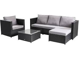 Les salons de jardin en résine, proposés par keter, sont une association harmonieuse de l'aspect esthétique et du côté pratique des meubles en résine. Salon De Jardin En Resine Tressee Monaco Atlanta Noir 93731