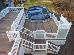 Justdecksmass Middlesex County And North Of Boston Ma Backyard Pool Decks Backyard Above Ground Pool Landscaping