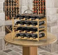 Bambloom Wine Rack,Bamboo Freestanding Floor Wine Bottle Holder,4-Tier Wine  Storage Racks,Natural