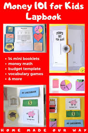 Money 101 For Kids Lapbook Activity Pack Money Math Lapbook Activity Pack