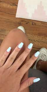 So no worries for you minimalistic lovers out there. Baby Blue Acrylic Nails Baby Blue Acrylic Nails Blue Acrylic Nails Acrylic Nails Coffin Short