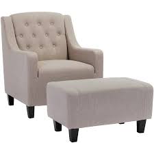 noble house liam tufted fabric club chair and ottoman walmart com in 2021 chair and ottoman set chair and ottoman upholstered chairs