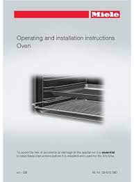The safety lock has now been deactivated. Miele Oven Operating And Installation Instructions Pdf Download Manualslib
