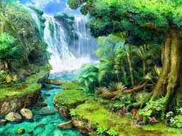 Sit down and relax with soothing water sounds and a birds singing in the background. Waterfall Rainforest Wallpapers Wallpaper Cave