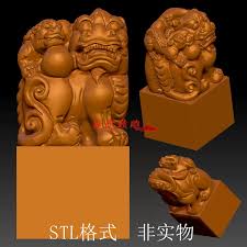 母子貔貅印章STL圆雕图3D打印雕刻图精雕图三维立体图模型M8821-Taobao Singapore