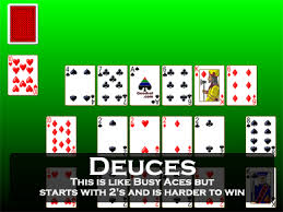 Poker variants are traditionally classified as draw games, stud games and shared card (community card) games, mainly according to the way the cards are dealt. Play Busy Aces Solitaire