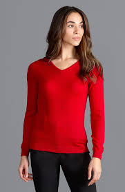 Fine Merino Wool V Neck Jumper ...