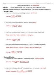 There are some examples of how to complete the equations and mole conversion throughout the study guide. Practice Mole Conversion 1 0 Answer Key By The Chem Teacher Tpt