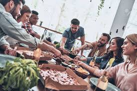It is definitely an attire you should consider wearing for a smart casual dinner party. Great Food And Company Group Of Young People In Casual Wear Eating And Smiling While Having A Dinner Party Stock Photo Picture And Royalty Free Image Image 105450795