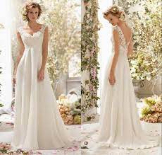 New Cheap Wedding Dresses Under 100 Modest Off The Shoulder Chiffon Wedding Dress Backless Bead Cowl Wedding Dress Backless Bridal Gowns Pregnant Wedding Dress