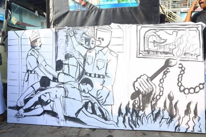 Protests mark removal of painting depicting Malappuram Wagon Massacre | SabrangIndia