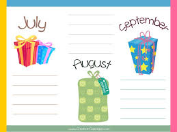 You can snag the classic and the floral versions as they are both for free download! Free Printable Birthday Calendar Template