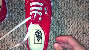 This is simple tutorial about how to tie laces. How To Straight Lace Bar Lace Vans With 4 Holes Youtube