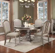 For sets pictured, select 1 x 32 table and 2 dining chairs; Regency Park Round Pedestal Dining Room Set In Platinum Round Dining Room Table Round Dining Room Round Pedestal Dining Room Set