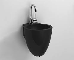 Design waschtischarmatur anemon 30 matt schwarz inkl excenter ablauf automatik garnitur b h t ca 4 2 18 7 15 3 cm. Waschtisch Hangend Flush 270 X 315 X 280 Schwarz Matt Perfecto Design