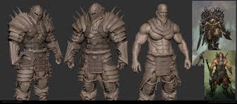 Artstation Diablo Barbarian Heavy Armor Wip Bruno Camara Fantasy Character Design Barbarian Armor