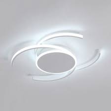 Living Room Half Circle Flush Mount Light Acrylic White Led Ceiling Lamp In Warm White Flush Mount Lighting Ceiling Lamp Led Ceiling Lamp