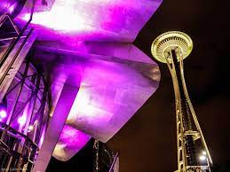 A Tribute To Prince The Emp Was Lit Up In Purple 2016 Space Needle Light Up Light