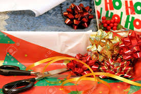 We've got everything you need to package every present with personalised touches. Christmas Gift Wrapping Supplies Surround A Sweater In A Box Stock Photo Picture And Royalty Free Image Image 3996582