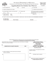 Inheritance tax waiver form missouri. Alabama Inheritance Tax Waiver Form Fill Online Printable Fillable Blank Pdffiller