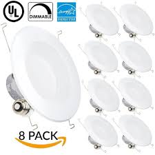 Sunco Lighting 8 Pack 13w 5 6inch Dimmable Led Retrofit Recessed Lighting Fixture 75w 5000k Dayl Downlights Retrofit Recessed Lighting Dimmable Led Lights