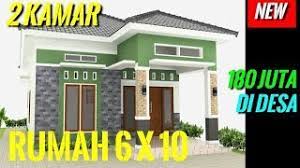 Denah desain rumah 6×10 minimalis. Desain Rumah Minimalis Sederhana 6x10meter 2 Kamar 1 Lantai Di Desa Modern Full Tampak Depan Youtube